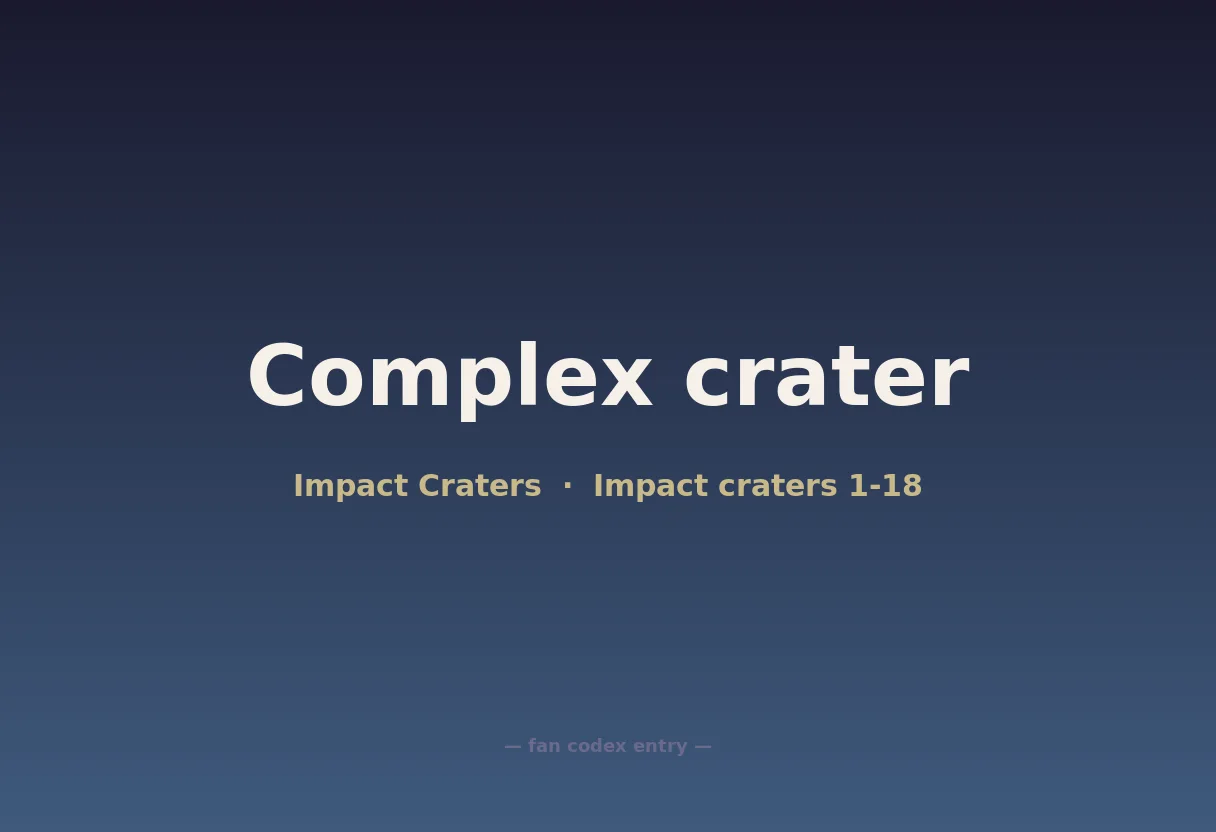 Complex crater