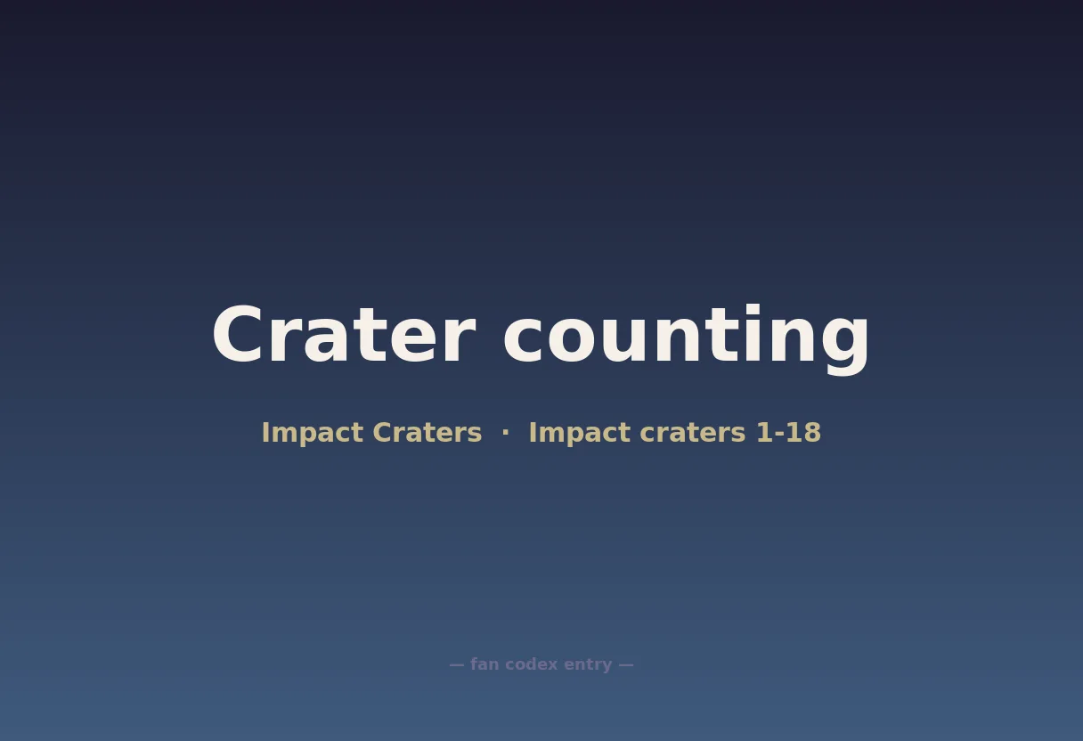 Crater counting