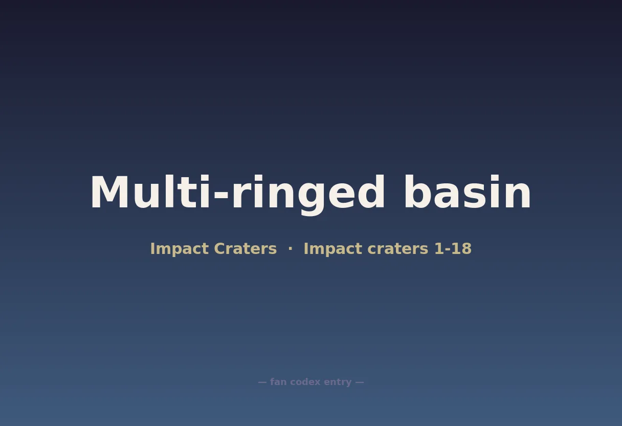 Multi-ringed basin